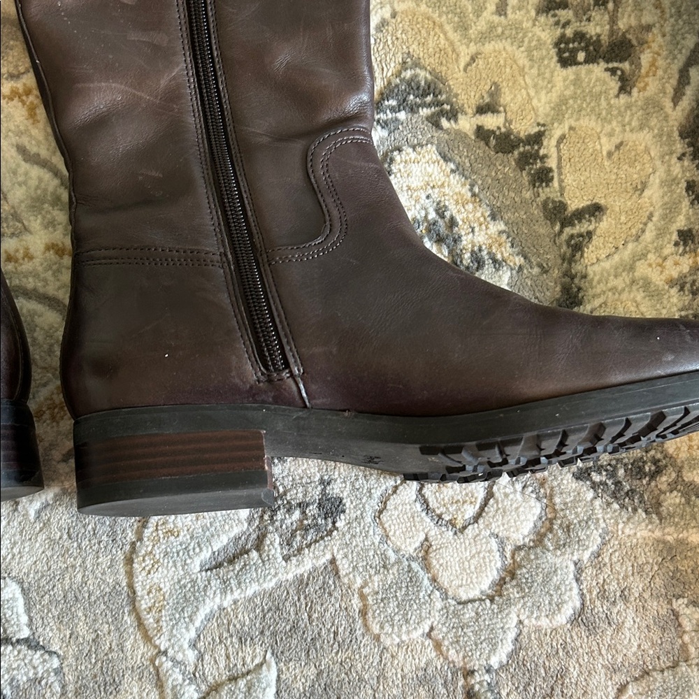 Coach Easton Semi Matte Calf Boots in Chestnut - Picture 7 of 11